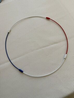 Tri-Color Hoops Necklace - Red, White, Blue